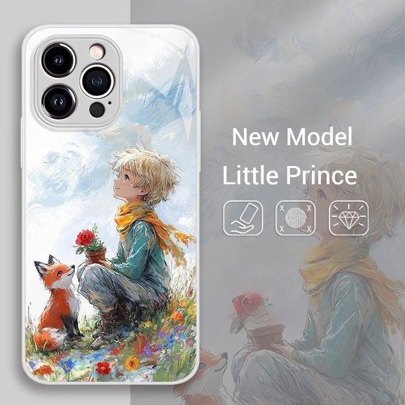 Liquid glass oil painting The Little Prince iPhone case