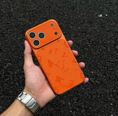 Stylish leather Apple phone case