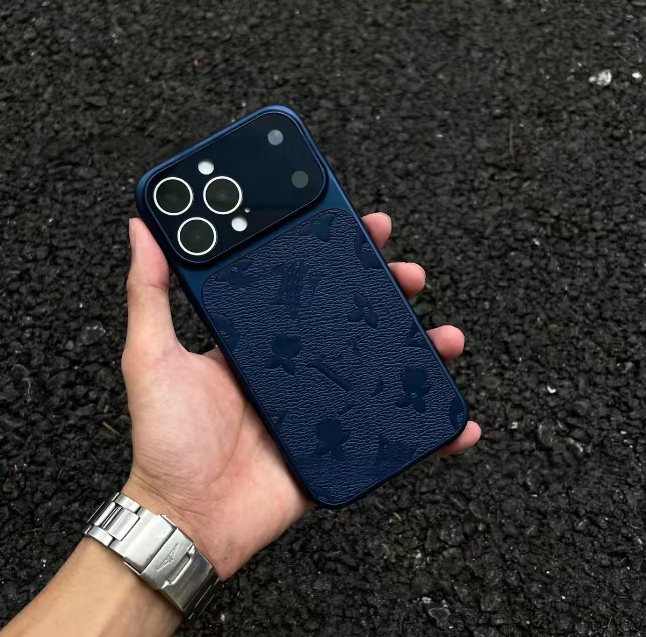Stylish leather Apple phone case