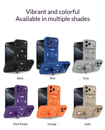 Small tail stand magnetic Apple phone case