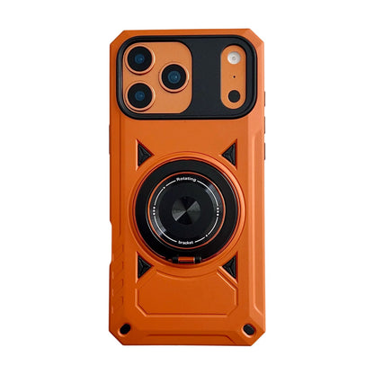 Mecha-inspired swivel ring holder magnetic Apple phone case