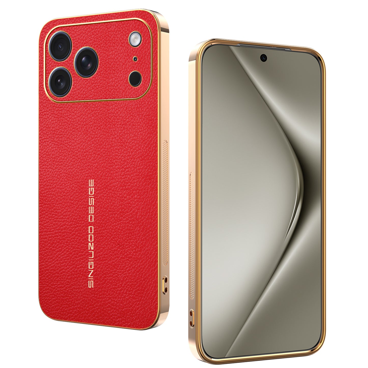 Electroplated lychee pattern Apple phone case