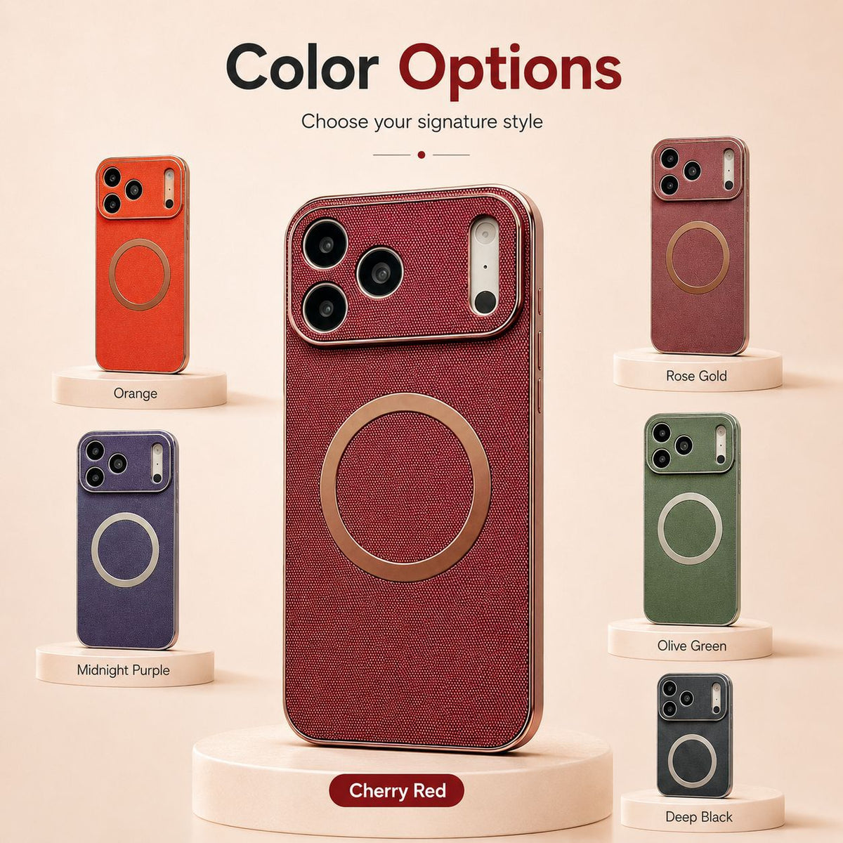 Magnetic Electroplated Fabric Case for iPhone