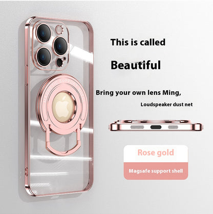 Magnetic pull rod bracket Apple phone case