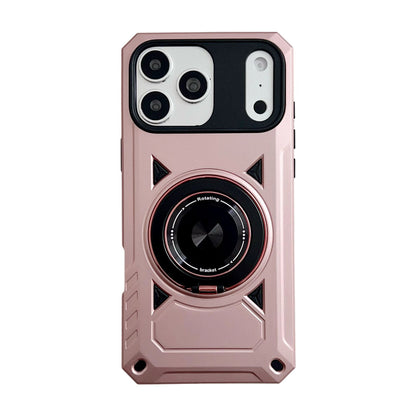 Mecha-inspired swivel ring holder magnetic Apple phone case