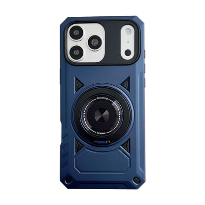 Mecha-inspired swivel ring holder magnetic Apple phone case