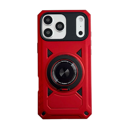 Mecha-inspired swivel ring holder magnetic Apple phone case