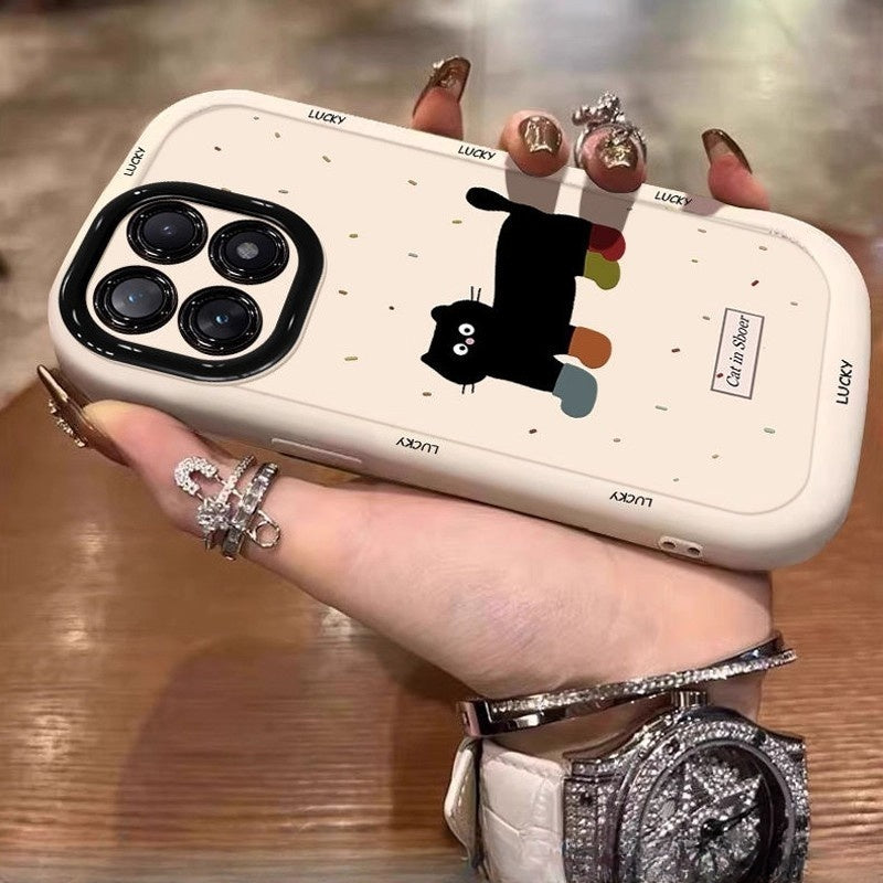 Ink Splatter Cat Apple Phone Case