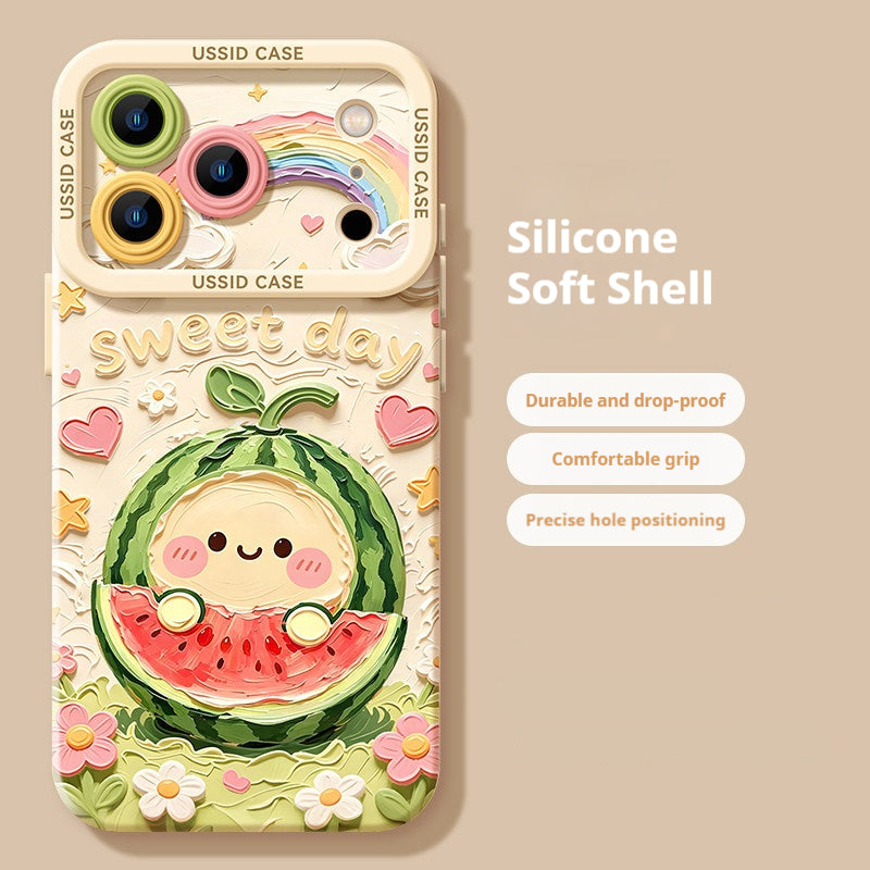 Oil painting fruit apple phone case