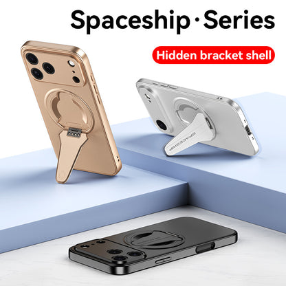 Electroplated Invisible Magnetic Stand Apple Phone Case