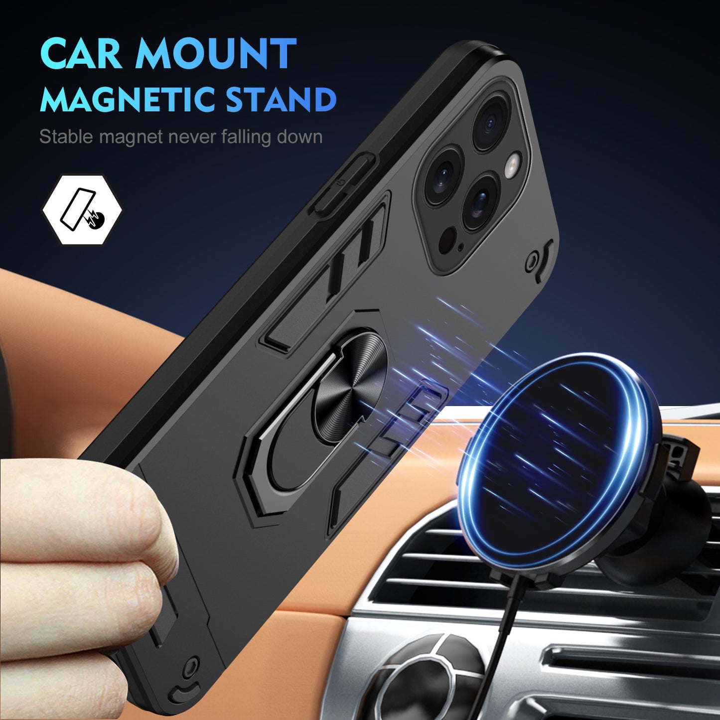 360 Warrior Car Magnetic Holder for Apple Phone Case
