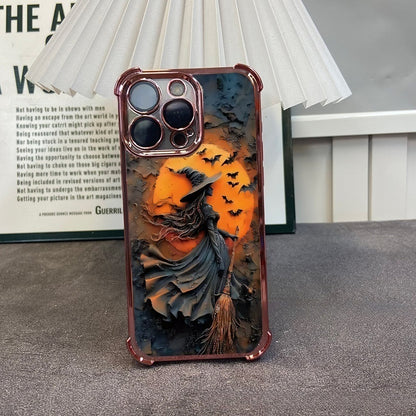 Halloween Witch Electroplated Shockproof iPhone Case