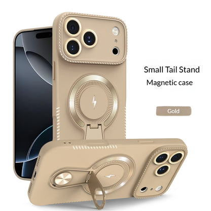 Small tail stand magnetic Apple phone case