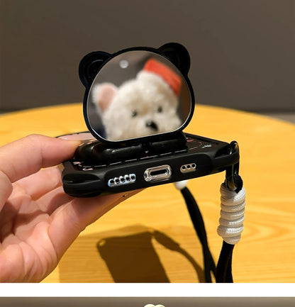 Bear Mirror Stand Apple Phone Case
