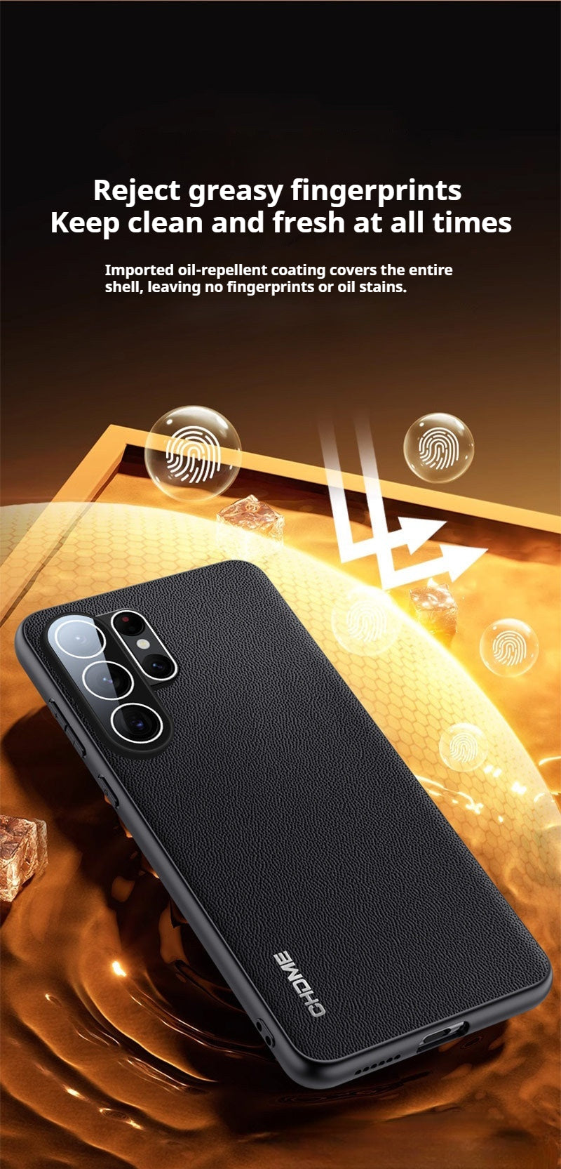 Nappa leather full-coverage drop-proof Samsung phone case