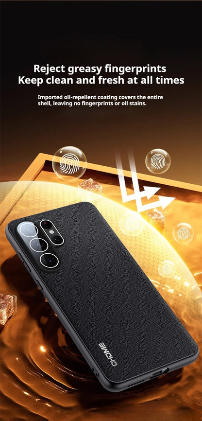 Nappa leather full-coverage drop-proof Samsung phone case