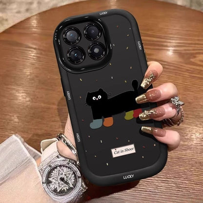 Ink Splatter Cat Apple Phone Case
