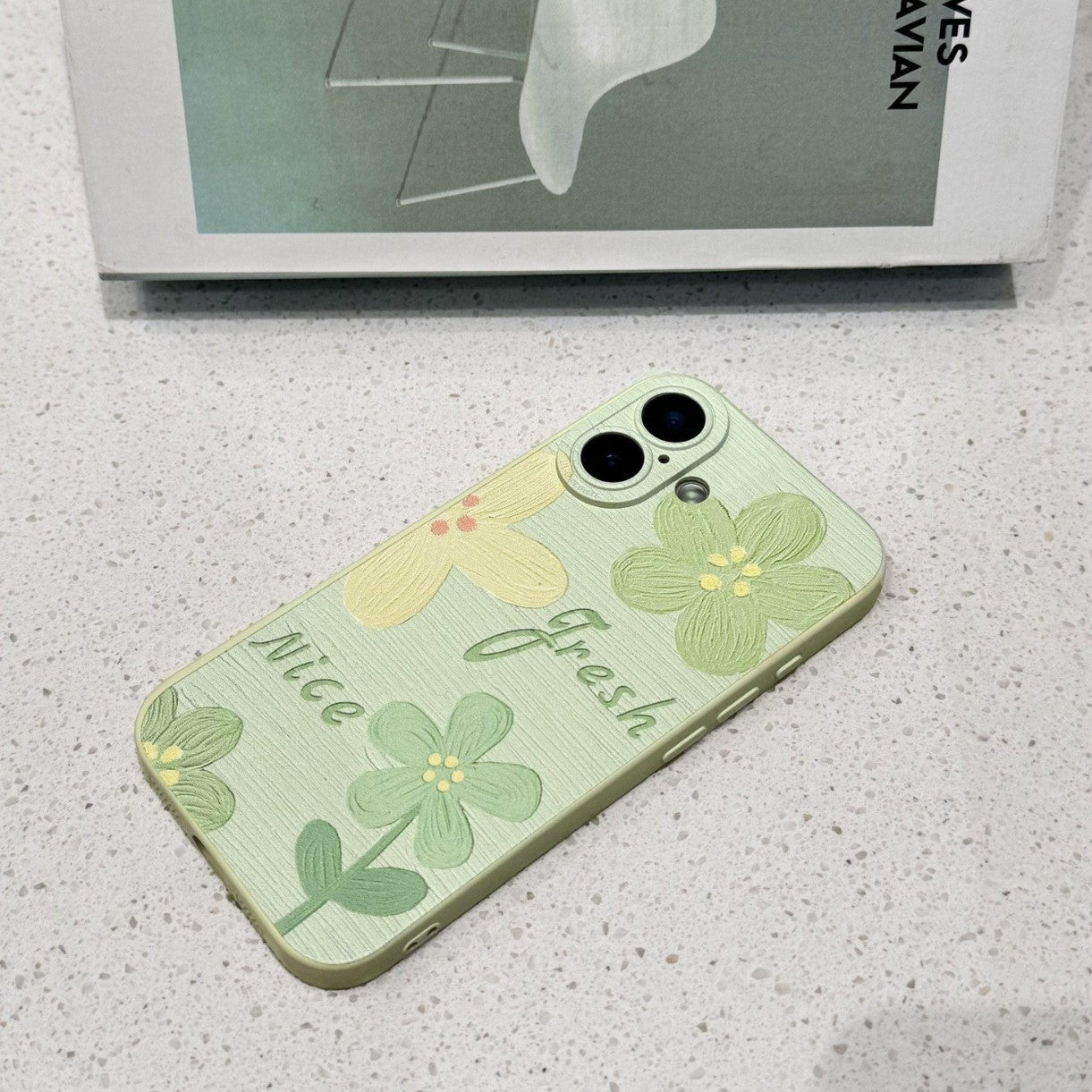 Oil painting flower Apple phone case