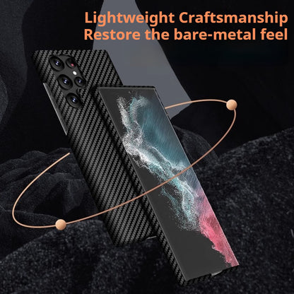 Color-blocked carbon fiber magnetic Samsung phone case