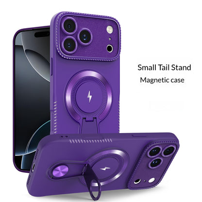 Small tail stand magnetic Apple phone case