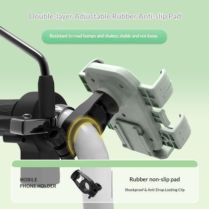 Shock-absorbing phone mount for outdoor cycling