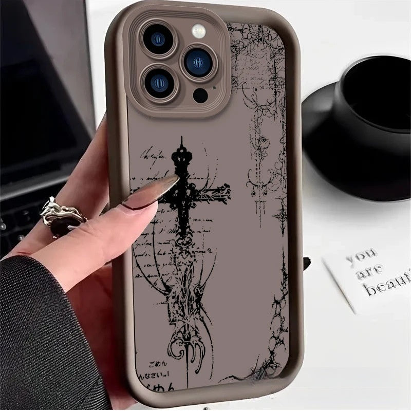Cross-shaped Apple phone case
