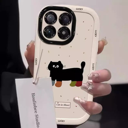 Ink Splatter Cat Apple Phone Case