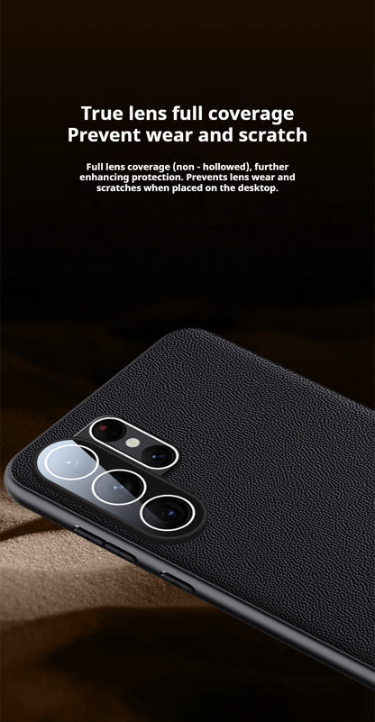 Nappa leather full-coverage drop-proof Samsung phone case