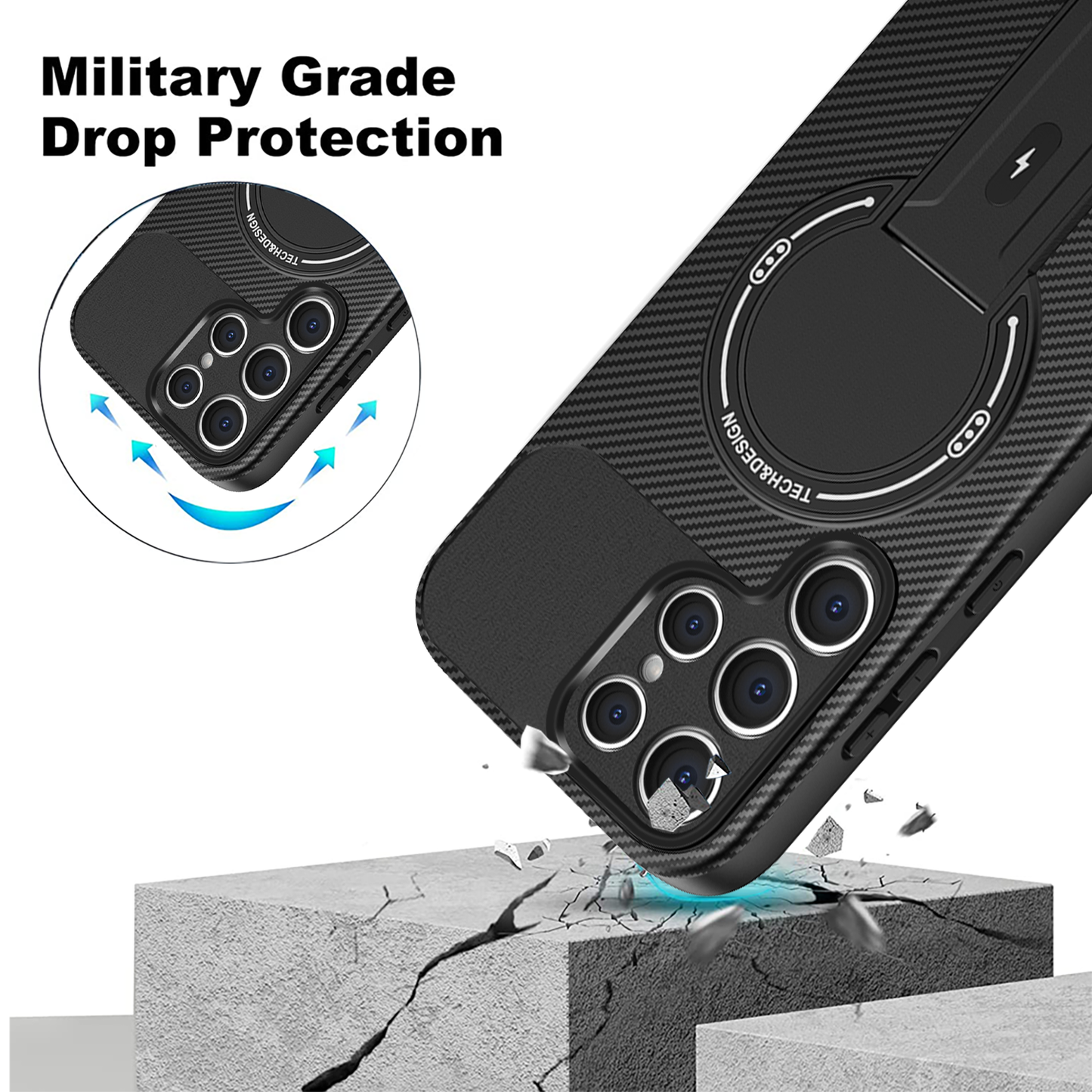 Pindun Magnetic Bracket Samsung Phone Case