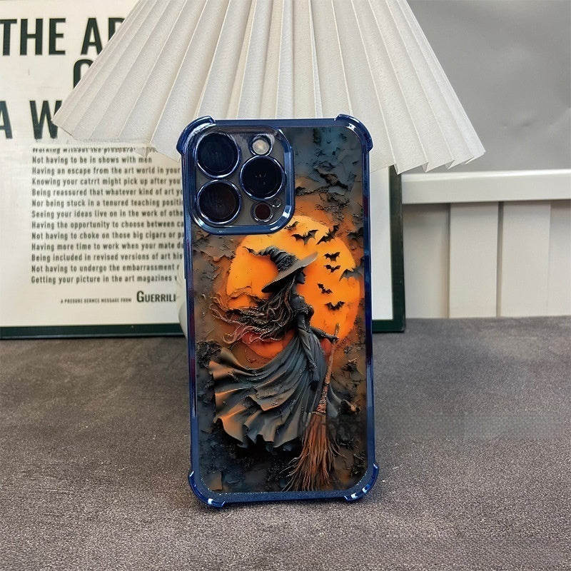 Halloween Witch Electroplated Shockproof iPhone Case