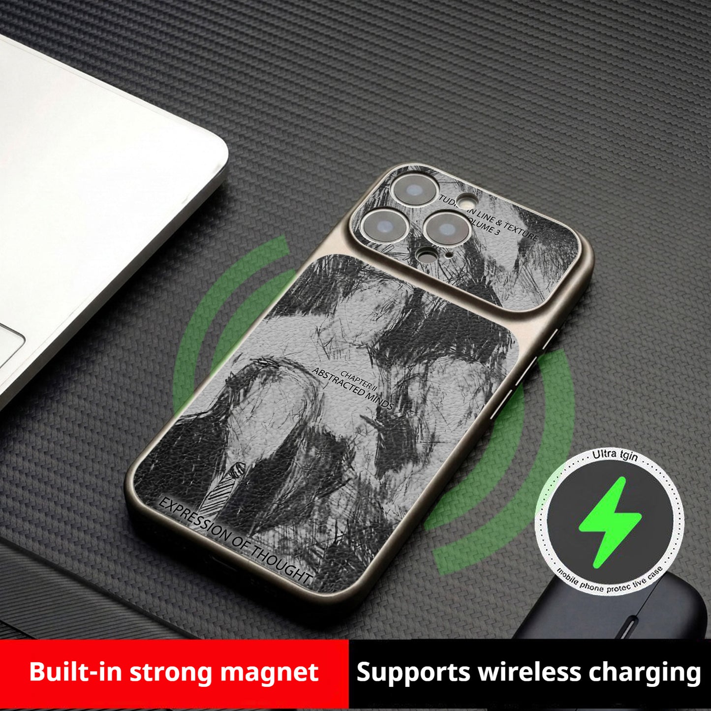 Sketch portrait sticker magnetic Apple phone case