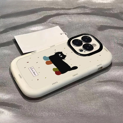 Ink Splatter Cat Apple Phone Case