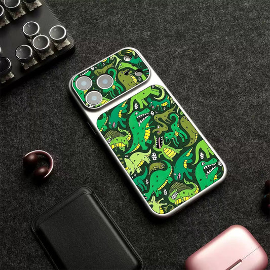Matte Abstract Dinosaur iPhone Case
