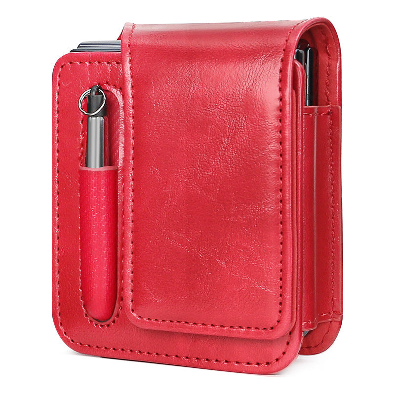 Suitable for Samsung Flip 3/4/5/6 Folding Screen Mobile Phone Belt Bag with Pen Slot