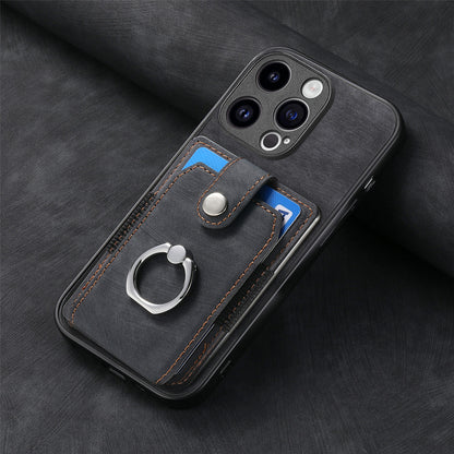 Vintage Hardware Finger Ring Apple Phone Case Car Magnetic Attraction Function