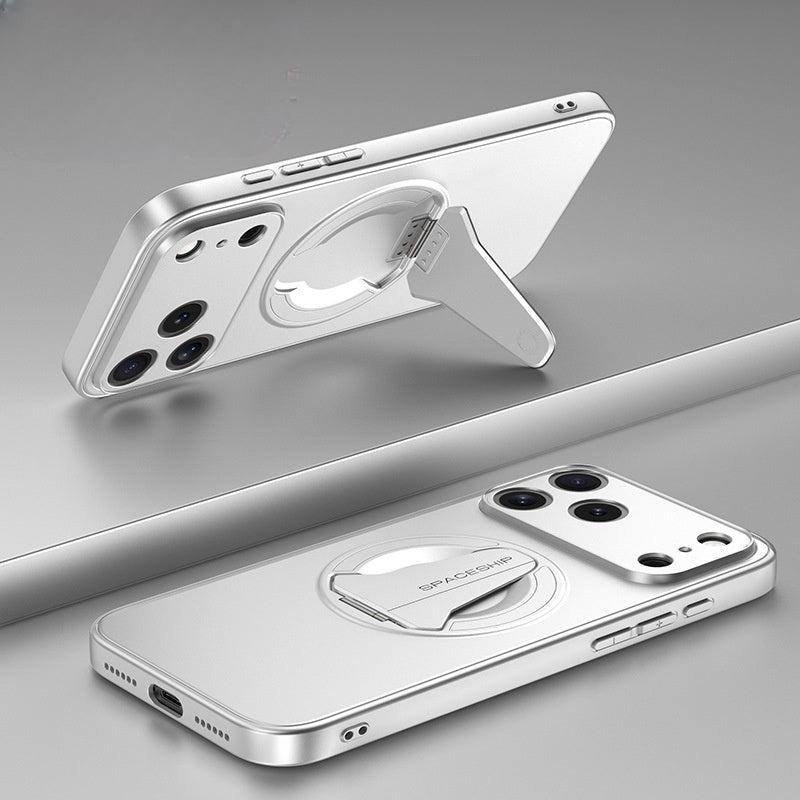 Electroplated Invisible Magnetic Stand Apple Phone Case