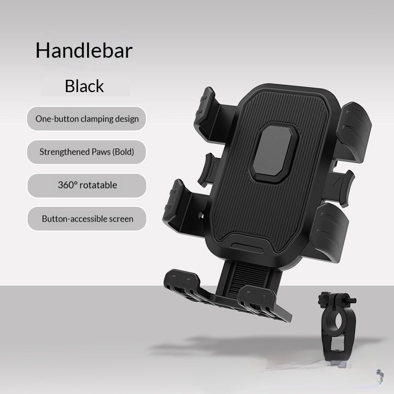 Shock-absorbing phone mount for outdoor cycling