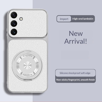 Skin-friendly lambskin magnetic stand Samsung phone case