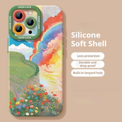 Creative Flower Apple Phone Case
