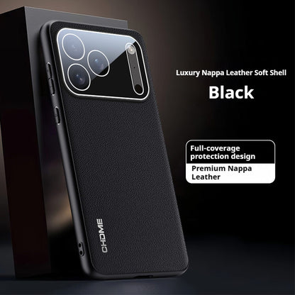 Nappa leather full-coverage shockproof Apple phone case