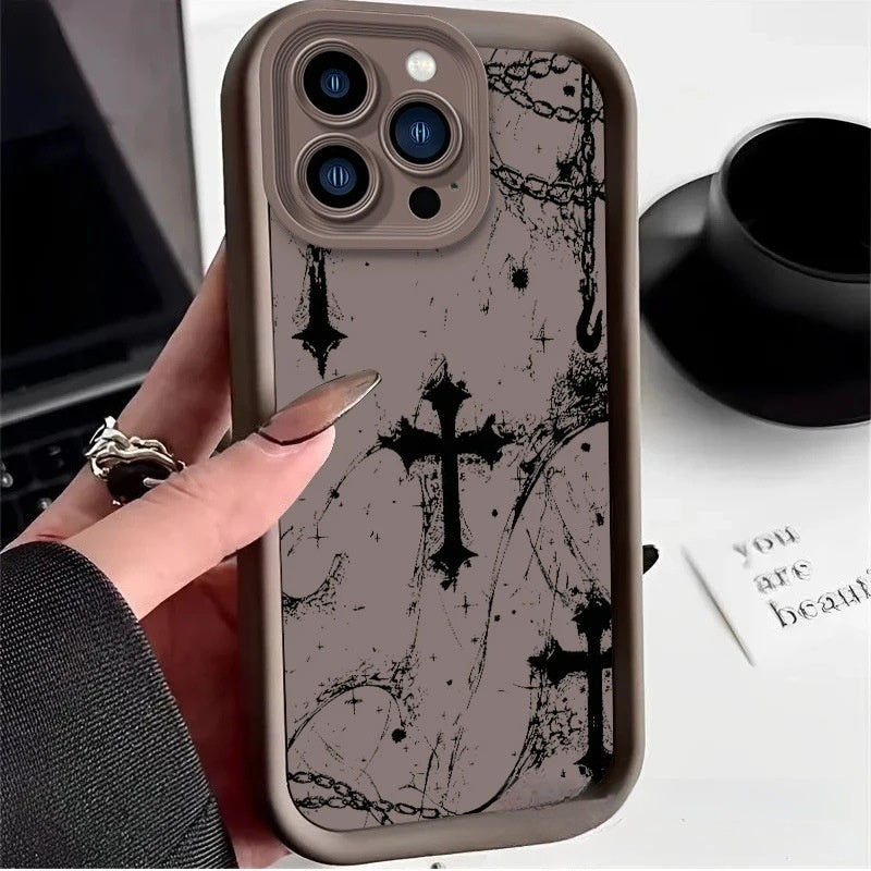 Cross-shaped Apple phone case