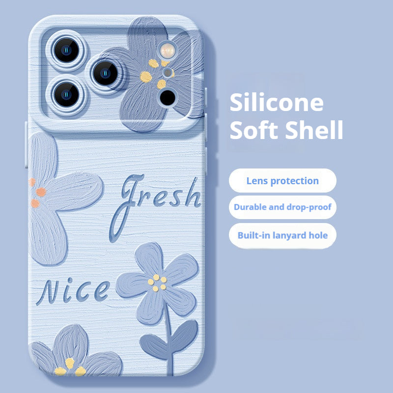 Oil painting flower Apple phone case