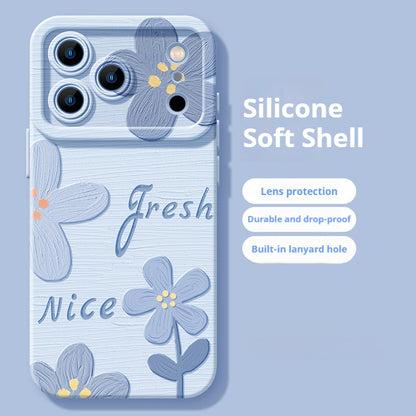 Oil painting flower Apple phone case