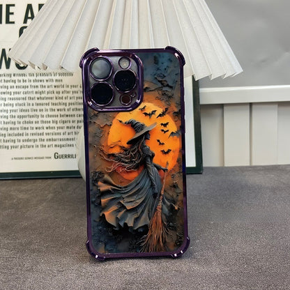 Halloween Witch Electroplated Shockproof iPhone Case