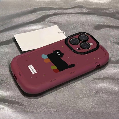 Ink Splatter Cat Apple Phone Case