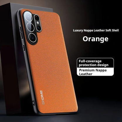 Nappa leather full-coverage drop-proof Samsung phone case
