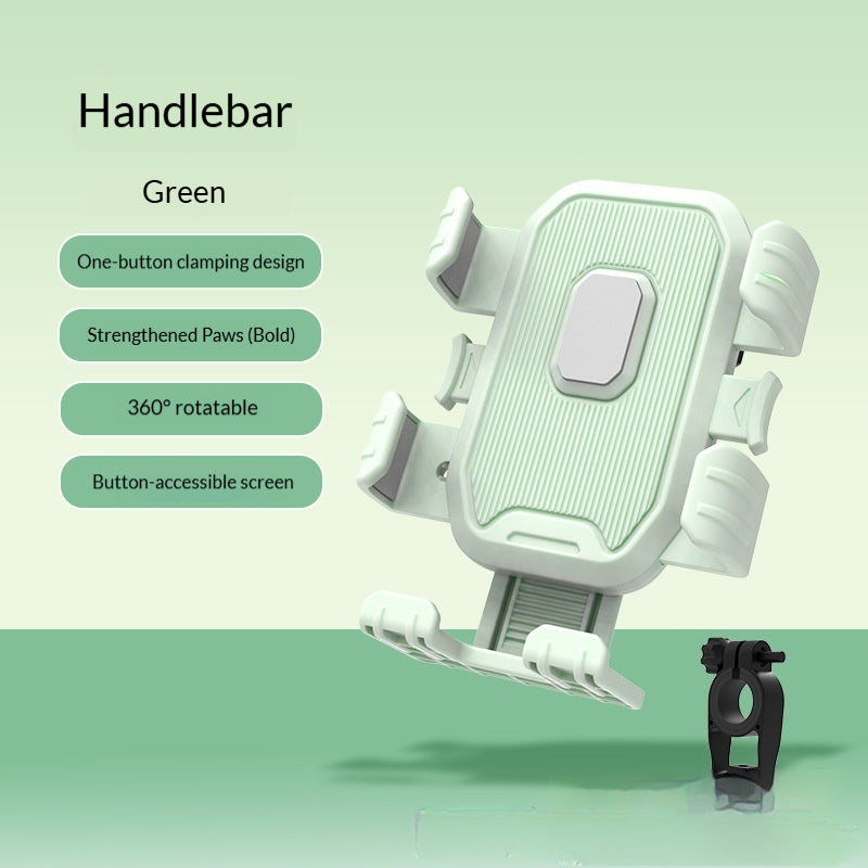 Shock-absorbing phone mount for outdoor cycling
