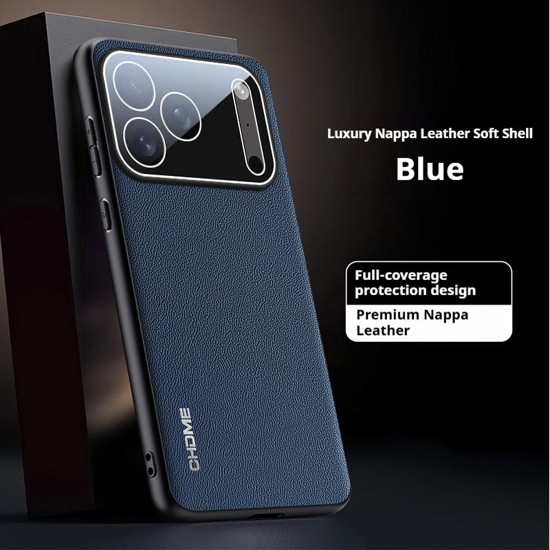 Nappa leather full-coverage shockproof Apple phone case