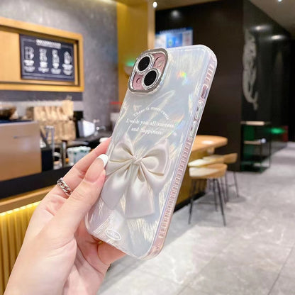 Fashionable Feather Bow Apple Phone Case