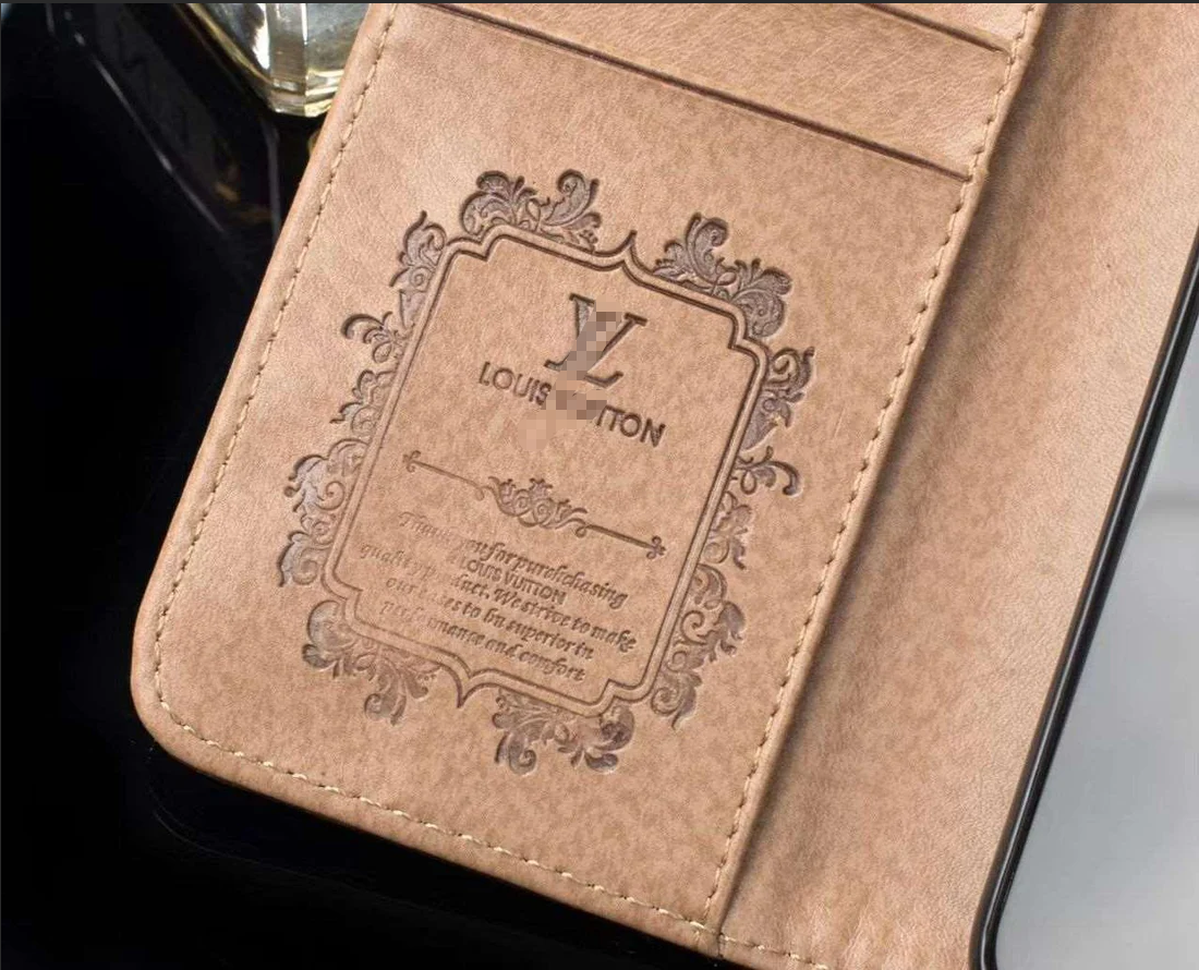 Fashion brand leather luxury wallet style high-end iPhone case